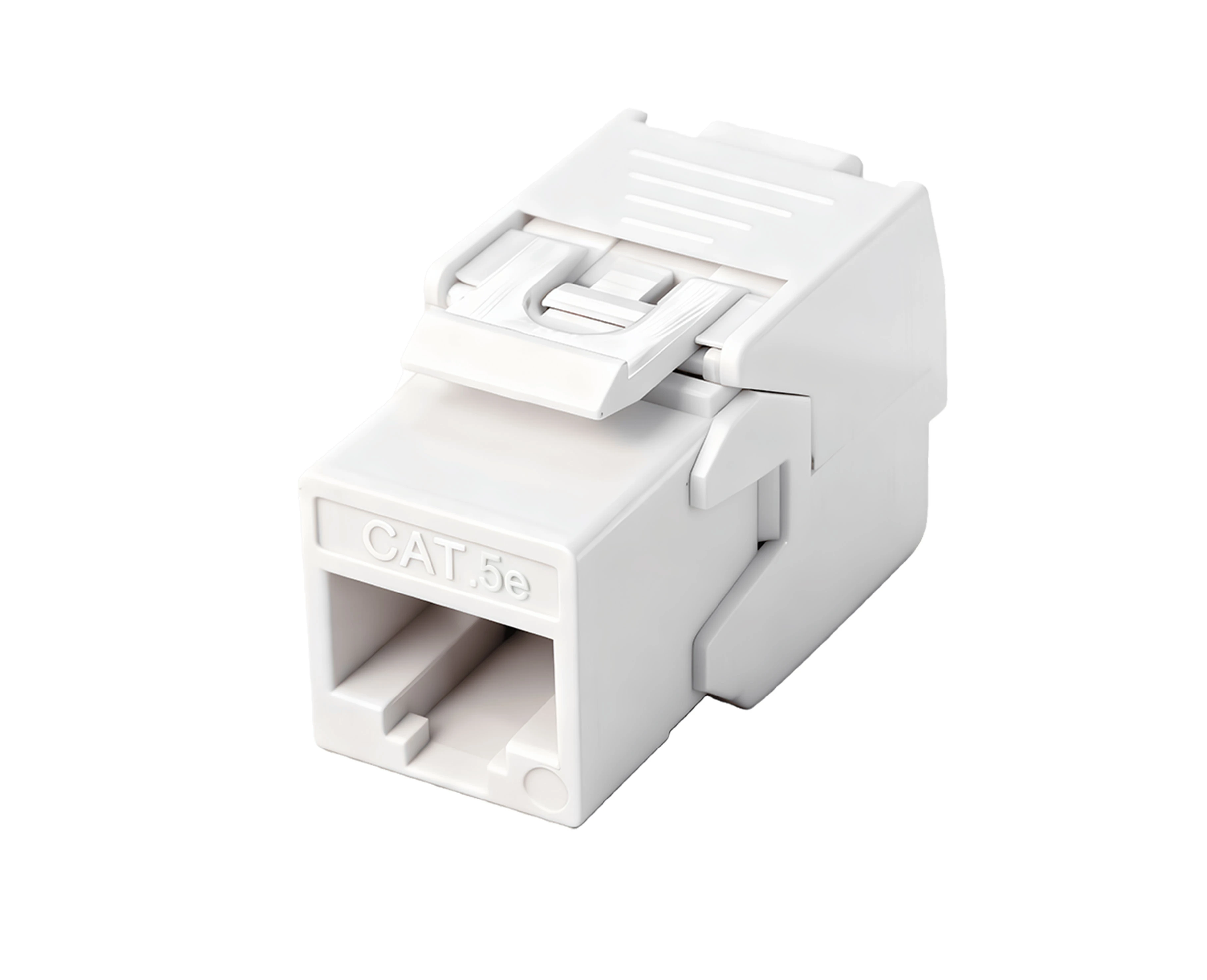 SKJ-A33111 Cat.5e RJ45 免工具 KeystoneJack，非屏蔽，180&deg;，从上到下