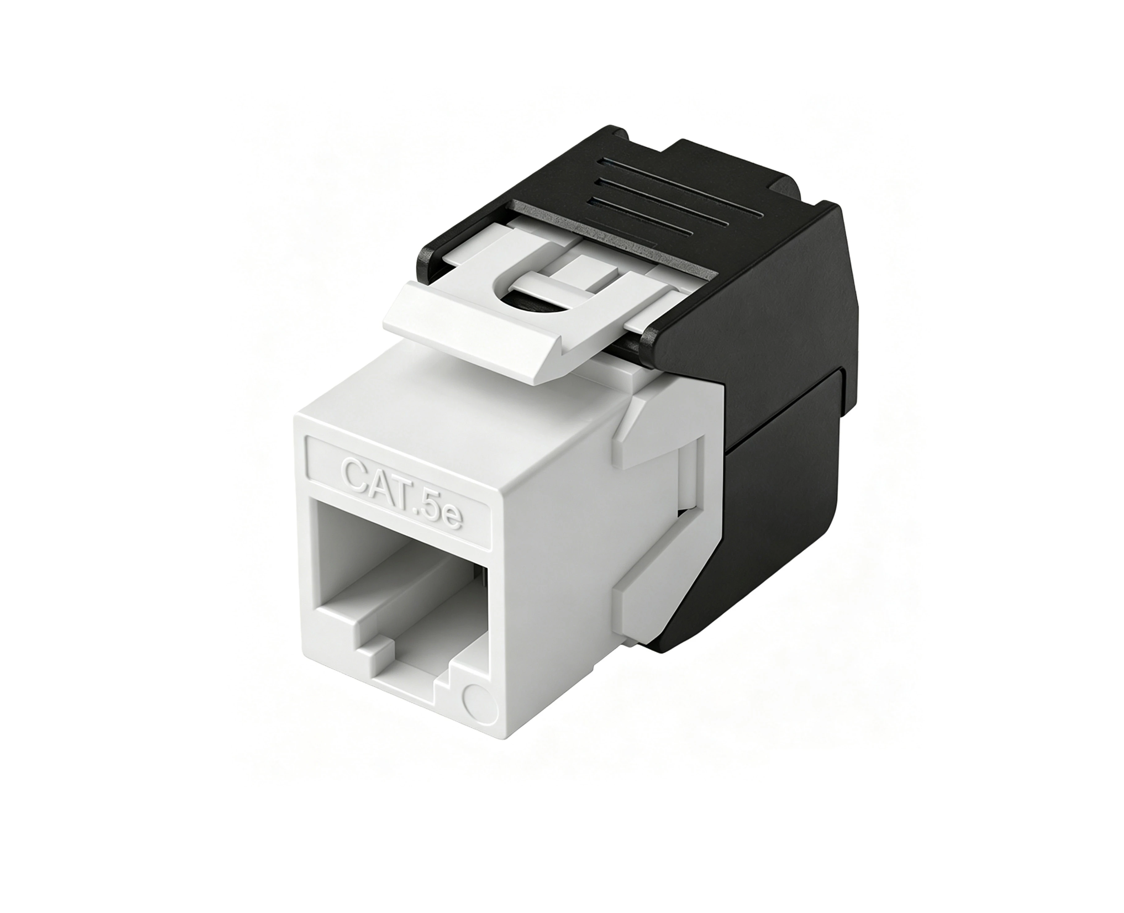 SKJ-A33111 Cat.5e RJ45 免工具 KeystoneJack，非屏蔽，180&deg;，从上到下